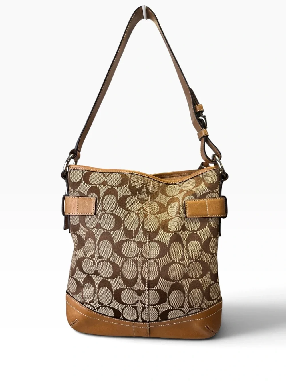 Coach Vintage 2005 Soho Signature Jacquard Shoulder Bag 3577 Brown Hobo